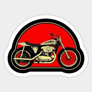 1970 Harley-Davidson XR750 Retro Red Circle Motorcycle Sticker